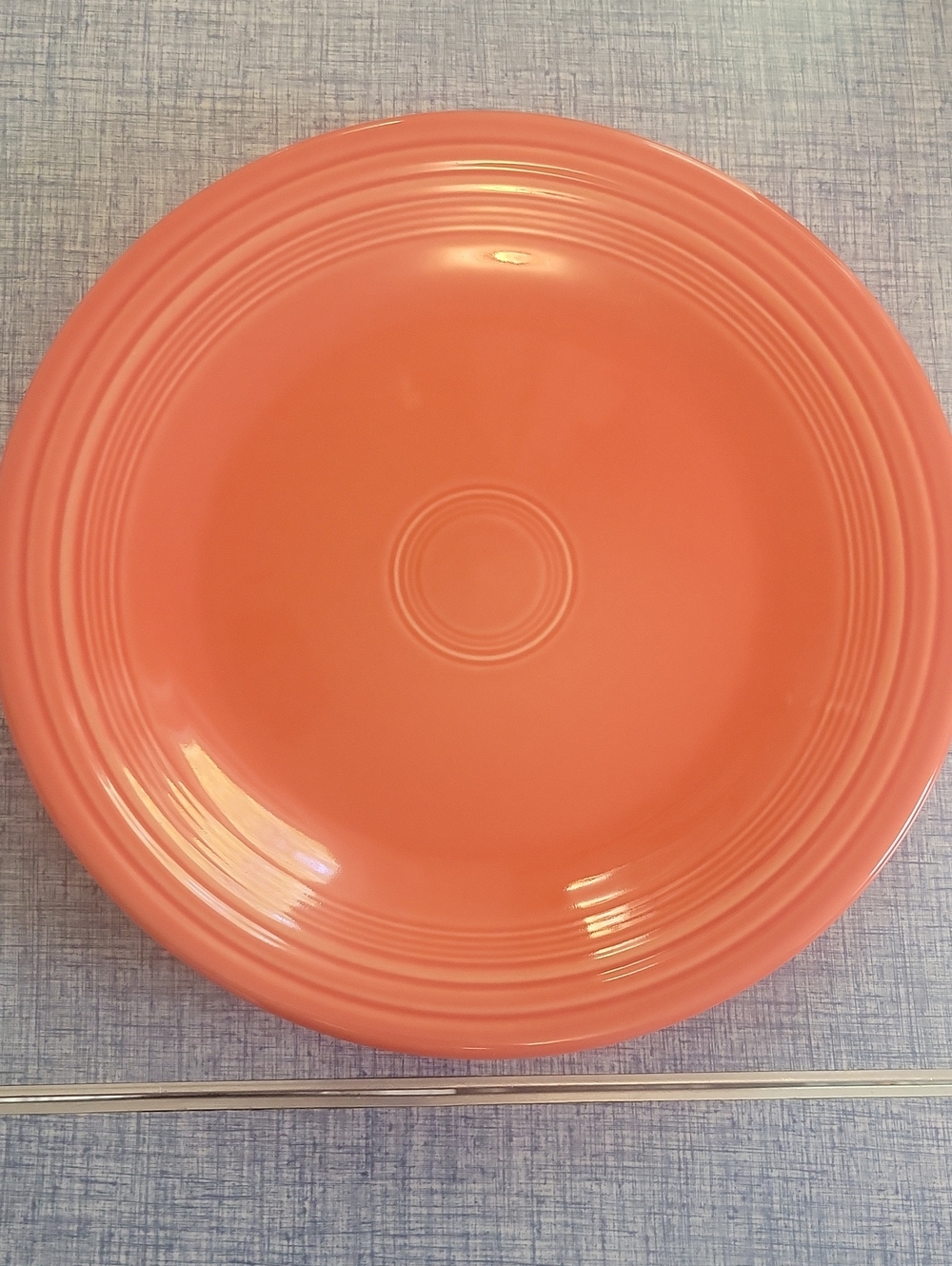80's Fiesta Coral Stoneware 10" Dinner Plate